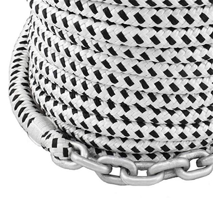 double braid 1/2*200ft nylon anchor line with chain yacht rope
