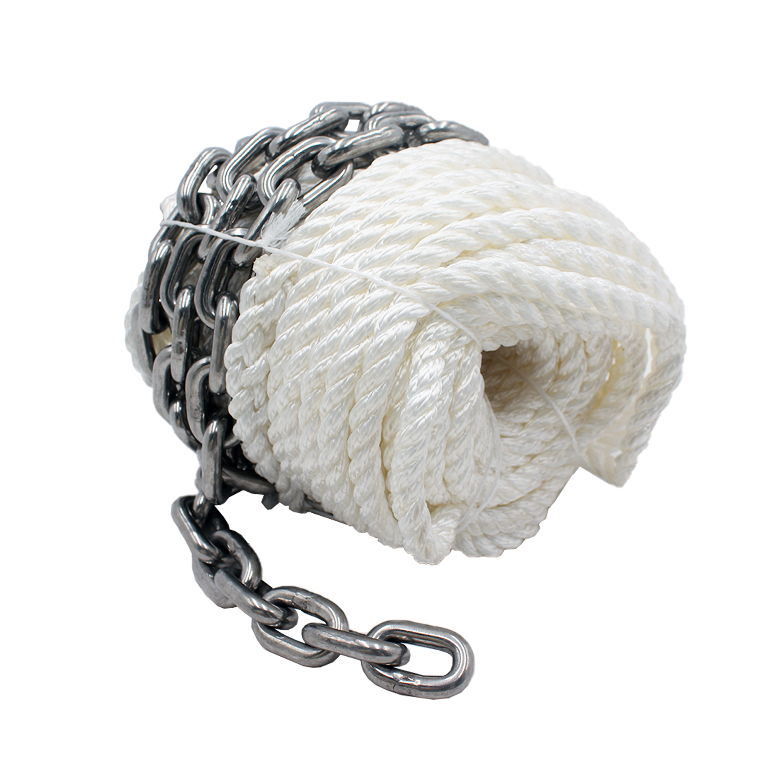 1/2*150' 3 Strand Twisted Anchor Line With Chain Santong