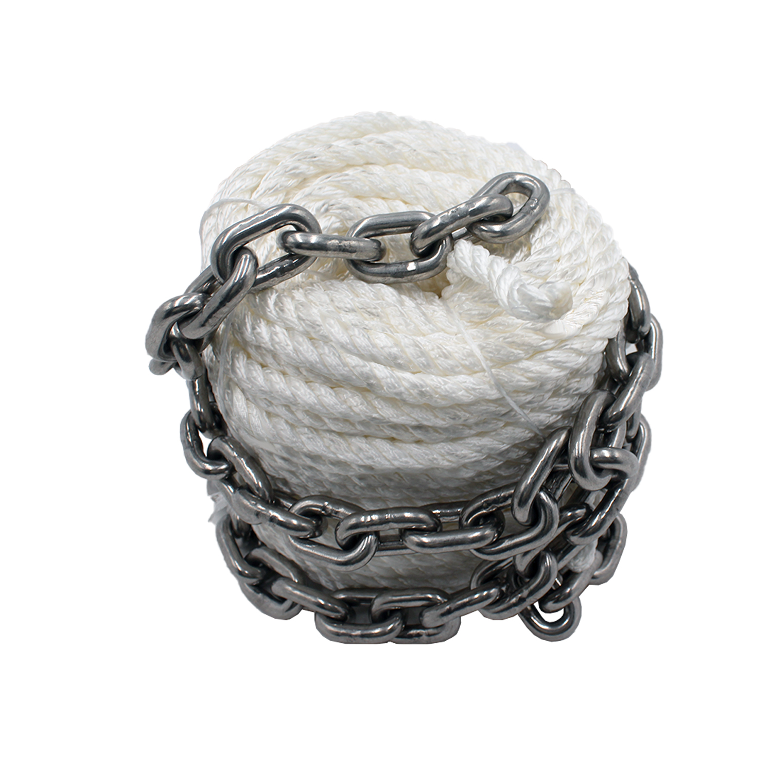 1/2*150' 3 Strand Twisted Anchor Line With Chain Santong