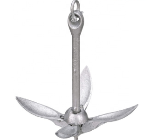 Folding Anchor type B hot dipped galvanized,with shackle in straight shank