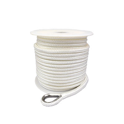 5/8*200 White double braid nylon anchor rope