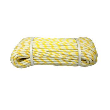 Yellow/White Braided Kernmantle Climbing Rope - Static Rope