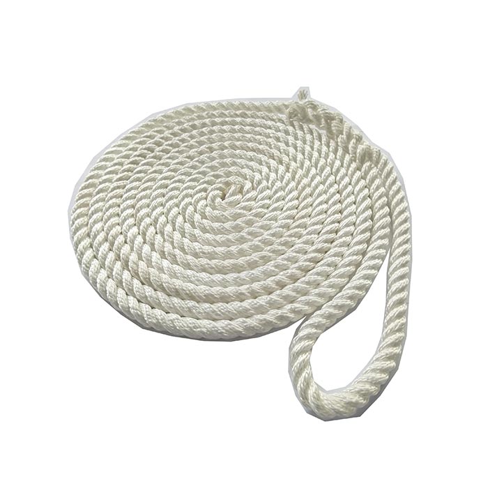 1/2*25 White 3 Strand Twisted Nylon Dock Rope marine rope