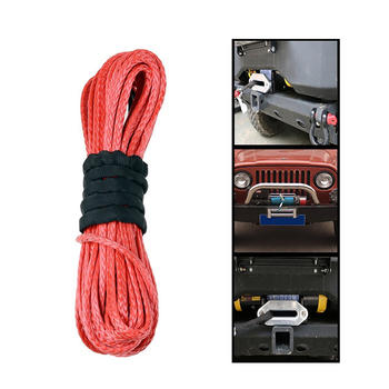 Red UHMWPE 12-Strand Braided Winch Rope