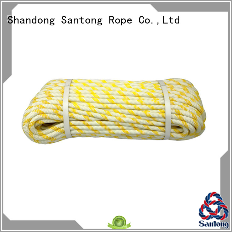 SanTong yellowwhite static climbing rope customized for climbing